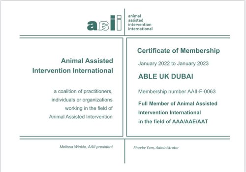 Animal Assisted Therapy for Children in Dubai - ABLE UK