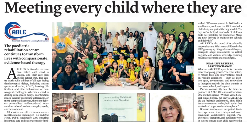 Recognized by Khaleej Times- Able UK